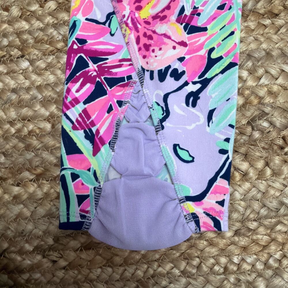 Lilly Pulitzer Luxletic Capri Leggings Floral Print UPF Activewear Sz S - Picture 4 of 7